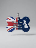 'Dogs for RePaw Britain' pet tag SMALL (metal) CUSTOMISABLE