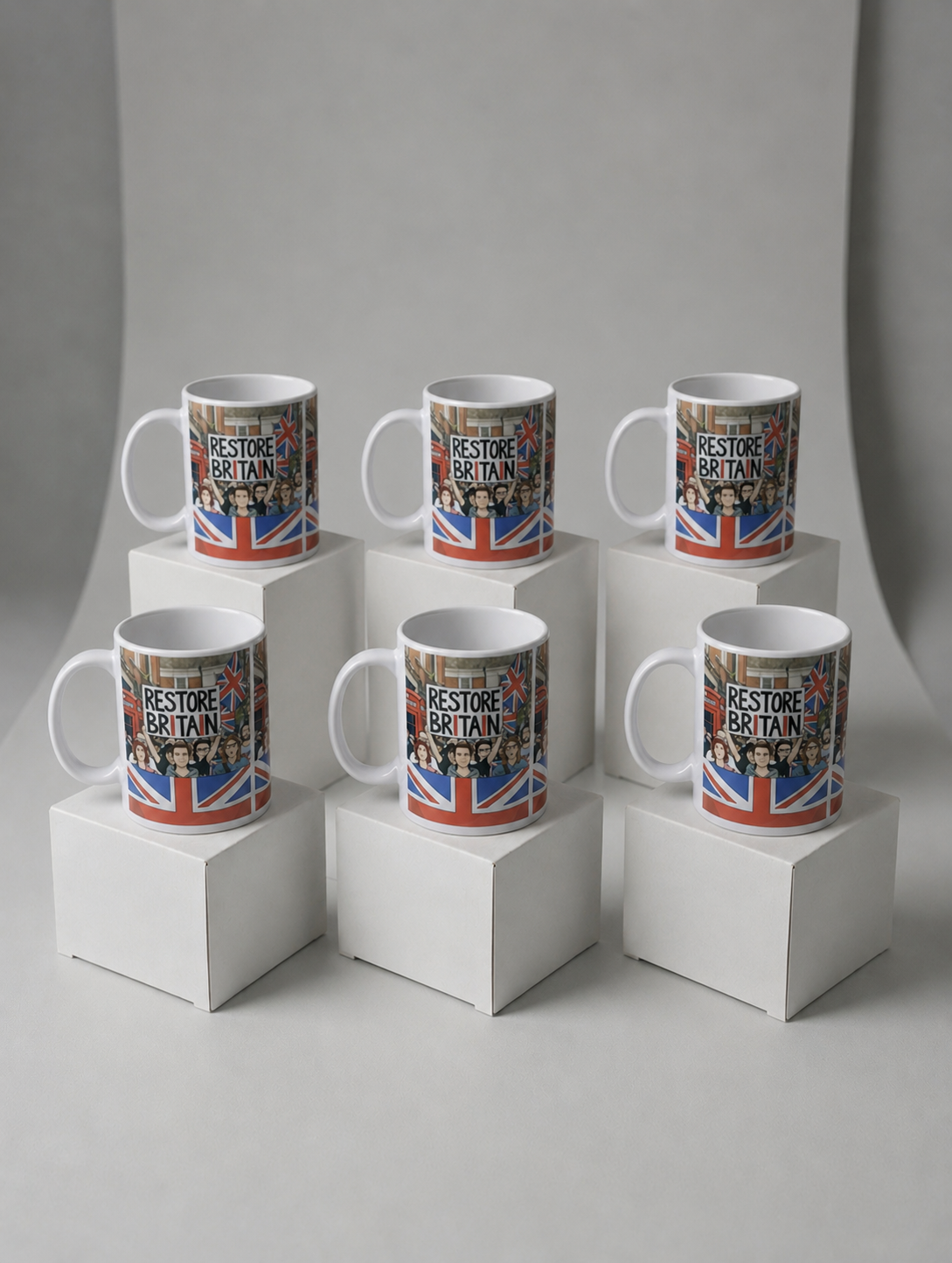 6 pack Restore Britain Protest Mug 11oz
