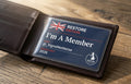 Restore Britain novelty Membership card