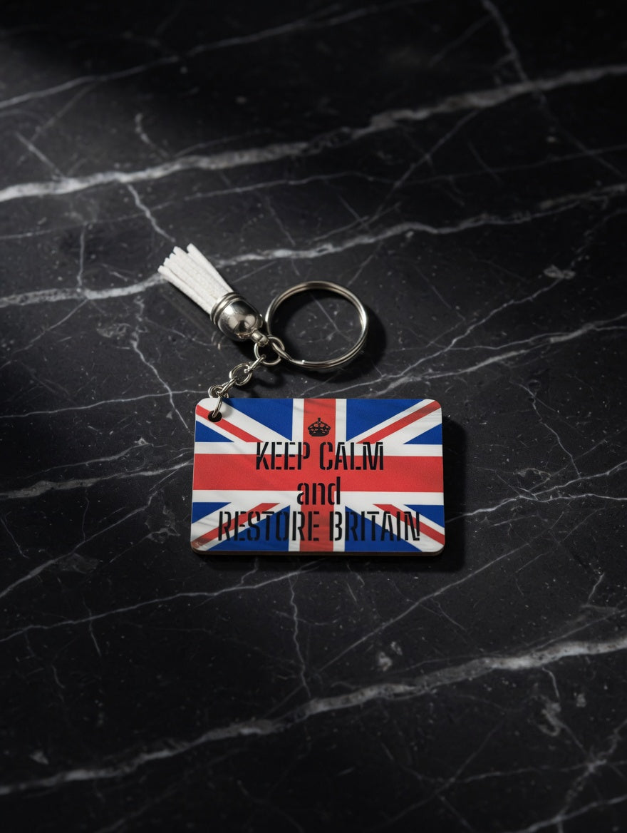 Keep Calm and Restore Britain - Key Ring